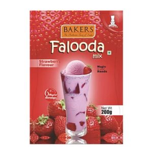BAKERS Falooda Mix - Strawberry Flavour, 200g Box