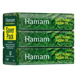 Hamam 100% Pure Neem Oil Soap, 150 g (Pack of 3)