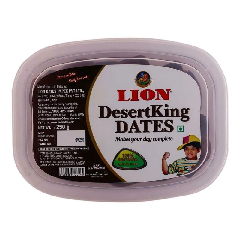 Lion Desert King Seeded Dates 250g