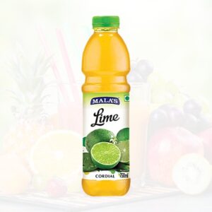 Malas Lime Cordial - Tangy & Refreshing Flavour, 750 ml