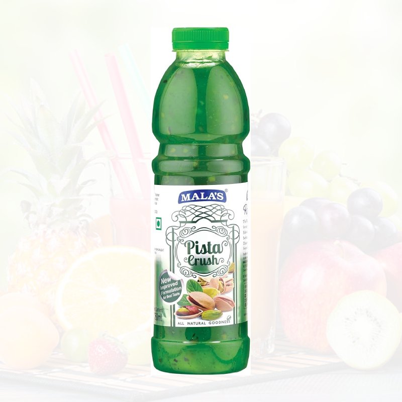 Malas Pista Whole Fruit Crush - Rich, Nutty Flavour, 750 ml