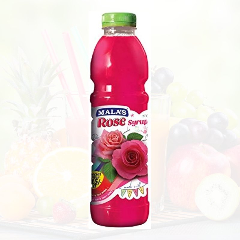 Malas Rose Syrup - Rich & Refreshing Flavour, 750 ml