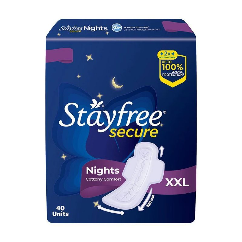 Stayfree Secure Nights Cottony Comfort XXL Sanitary Pads 40 pcs