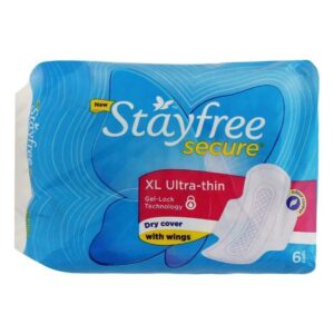 Stayfree Secure Ultra Thin Dry Cover Sanitary Napkin with Wings (XL) 6 pads