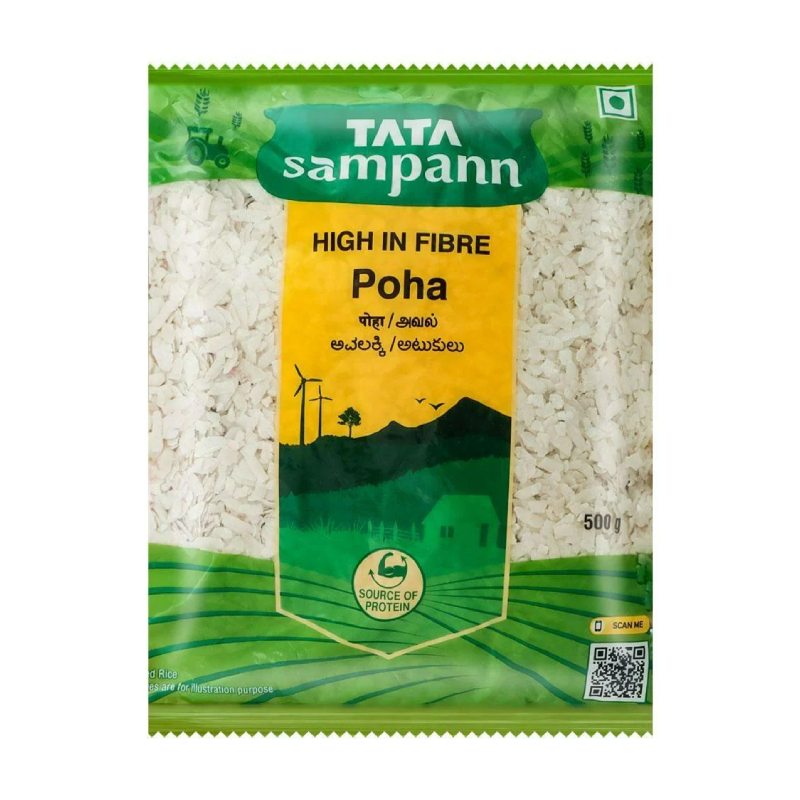 Tata Sampann White Thick Poha Aval 500g