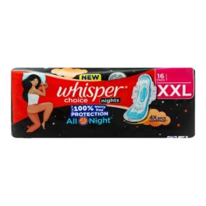 Whisper Choice Night Sanitary Pads (XXL) 16 Pads